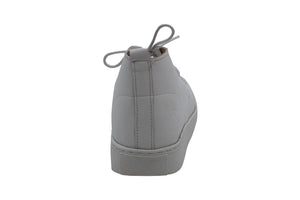 Ladies Shoey - White Full Grain Leather with Ice Sole (High Top)